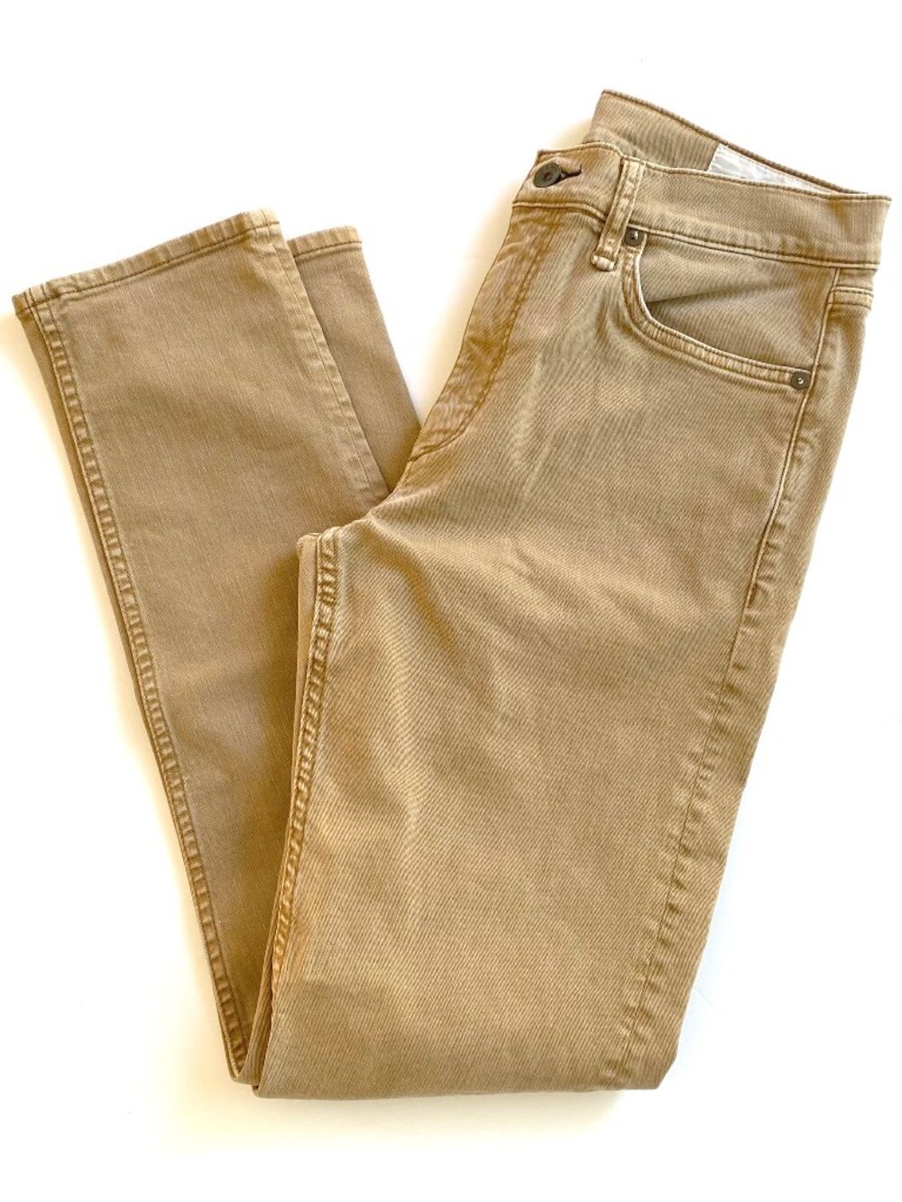 Rag & Bone Mens 32x32 Fit 2 Slim Jeans Caramel Tan Garment Dyed Stretch